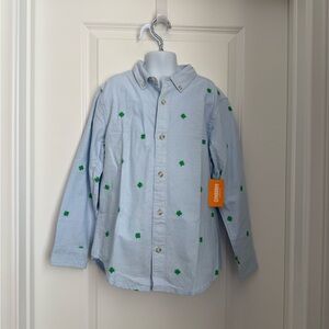 Gymboree st Patrick’s day button down shirt
